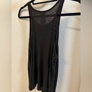 Free People Black Relaxed Tank Top